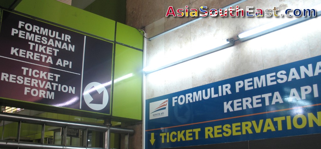 Forms to complete before booking a ticket at Jakarta Gambir train station, Jakarta, Java, Indonesia